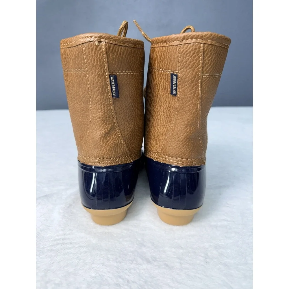 JBU Jambu Women's Maplewood Navy/Tan Waterproof Duck Boots New w/Box Size 7M